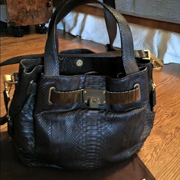 Michael Kors Handbags - AUTHENTIC Michael Kors Hadley Python - NEVER WORN